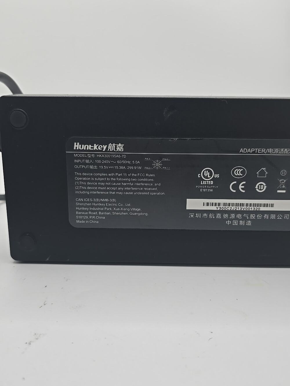 300W Power Adapter HKA300195A6-7D 19.5V 15.38A AC Charger OEM Replacement